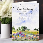 Wildblume Field Foto Feier der Lebensbeerdigung Programm