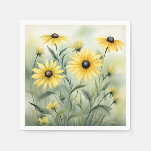 Wildblume Field mit Mit Augen Susans Serviette (Vorderseite)