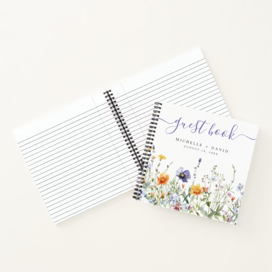 Wildblume Field Wedbook Notizblock (Innenseite)
