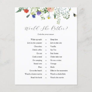 Wildblume Fields und Bienen würden sie eher spiele