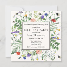 Wildblume Fields und Honey Bees Geburtstag