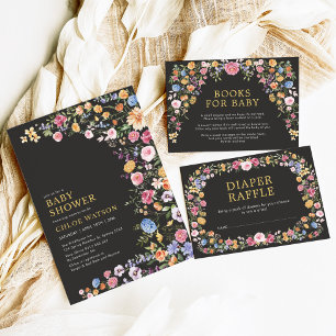 Wildblume Fiesta Garden Babydusche Einladung