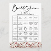 Wildblume Finden Sie das Bingo Game des Brautparty Einladung (Vorderseite)