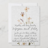 Wildblume Fine Art Calligraphy Style Wedding Einladung (Vorderseite)