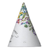 Wildblume First Birthday Party Hat Partyhütchen (Rechts)