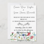 Wildblume Fling Wedding Einladung (Vorderseite)