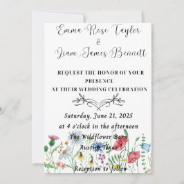 Wildblume Fling Wedding Einladung