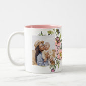 Wildblume Flora Beste Mütter Tag Zweifarbige Tasse (Links)