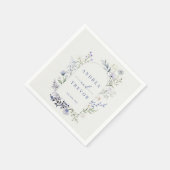 Wildblume Flora Hochzeit Einladungen für Wasserfar Serviette (Ecke)