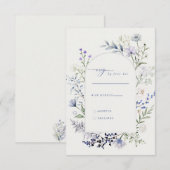 Wildblume Flora Hochzeit RSVP Karte (Vorne/Hinten)