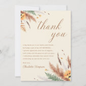 Wildblume Floral 1. Geburtstag Dankeskarte (Vorderseite)