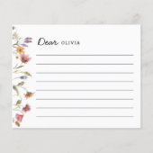 Wildblume Floral 1. Geburtstagszeit Kapselkarte (Vorderseite)