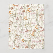 Wildblume Floral 70. Geburtstag Einladung (Rückseite)