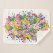 Wildblume Floral Akzent Gemütlicher Cotattacore-St Sherpadecke (Vorderseite (Horizontal))