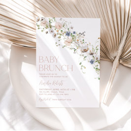Wildblume Floral Baby Brunch Einladung