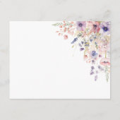 Wildblume Floral Baby Duschberatung Begleitkarte (Rückseite)