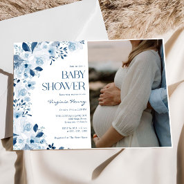 Wildblume Floral Baby Dusche Foto Einladung