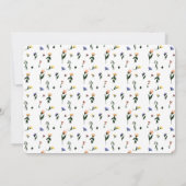 Wildblume Floral Baby Erstgeburt Einladung (Rückseite)