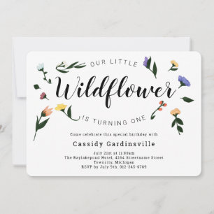 Wildblume Floral Baby Erstgeburt Einladung