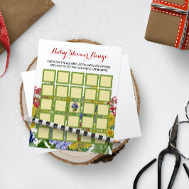 Wildblume Floral Baby in Bloom Shower Bingo Game Flyer