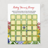 Wildblume Floral Baby in Bloom Shower Bingo Game Flyer (Vorne)