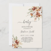 Wildblume Floral Baby Shower Girl Einladung (Vorderseite)