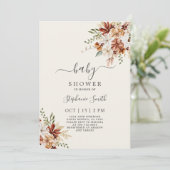 Wildblume Floral Baby Shower Girl Einladung (Stehend Vorderseite)