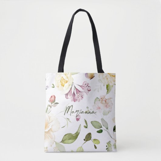 Wildblume Floral Bachelorette Bridesmaid Geschenk Tasche (Vorderseite)