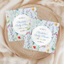 Wildblume Floral Blue Boy Babydusche