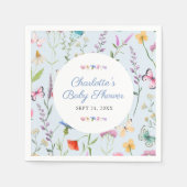 Wildblume Floral Blue Boy Babydusche Serviette (Vorderseite)
