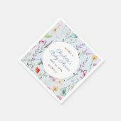 Wildblume Floral Blue Boy Babydusche Serviette (Ecke)