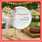 Wildblume Floral Boho Babydusche Pappteller