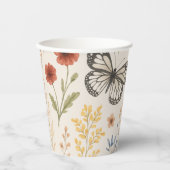 Wildblume Floral Boho Pappbecher (Vorderseite)