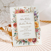 Wildblume Floral Boho Vintag Elegante Hochzeit Einladung