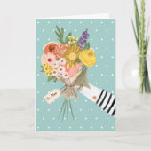 Wildblume Floral Bouquet Muttertage Karte (Vorderseite)