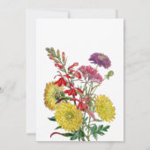 Wildblume Floral Boy Girl Baby in Blütendusche Einladung (Rückseite)