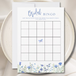 Wildblume Floral Brautparty Bingo Game Card Einladung