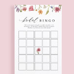 Wildblume Floral Brautparty Bingo Game Cards<br><div class="desc">Wildblume Floral Brautparty Bingo Game Cards</div>