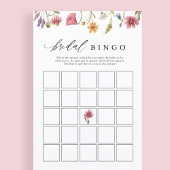 Wildblume Floral Brautparty Bingo Game Cards