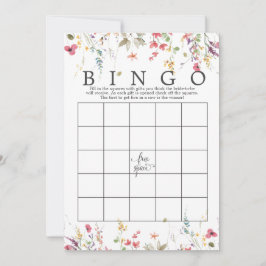 Wildblume Floral Brautparty Bingo Game Dusche Einladung