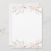 Wildblume Floral Brautparty Bingo Game Dusche Einladung (Rückseite)