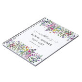 Wildblume Floral Brautparty Geschenkliste Notizblock (Linke Seite)
