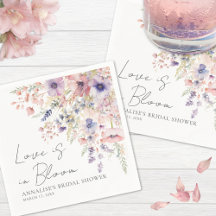 Wildblume Floral Brautparty Napkins