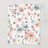 Wildblume Floral Bridal Dusche Einladung (Rückseite)