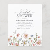 Wildblume Floral Bridal Dusche Einladung (Vorderseite)