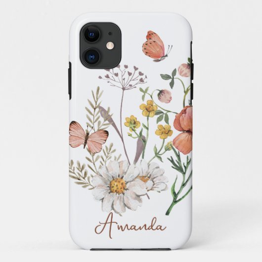 Wildblume Floral Case-Mate iPhone Hülle (Rückseite)