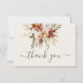 Wildblume Floral Danke Karte (Vorderseite)