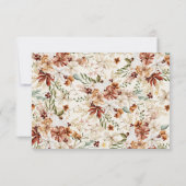 Wildblume Floral Danke Karte (Rückseite)