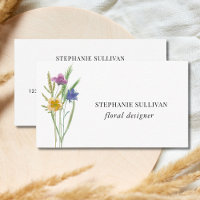 Wildblume Floral Designer Business Card