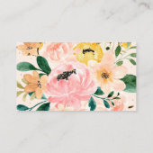 Wildblume Floral Diaper Raffel Ticket Begleitkarte (Rückseite)